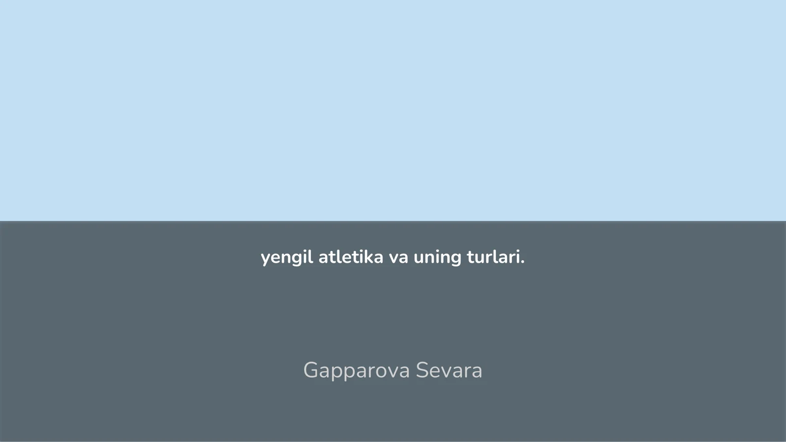 Yengil atletika va uning turlari
