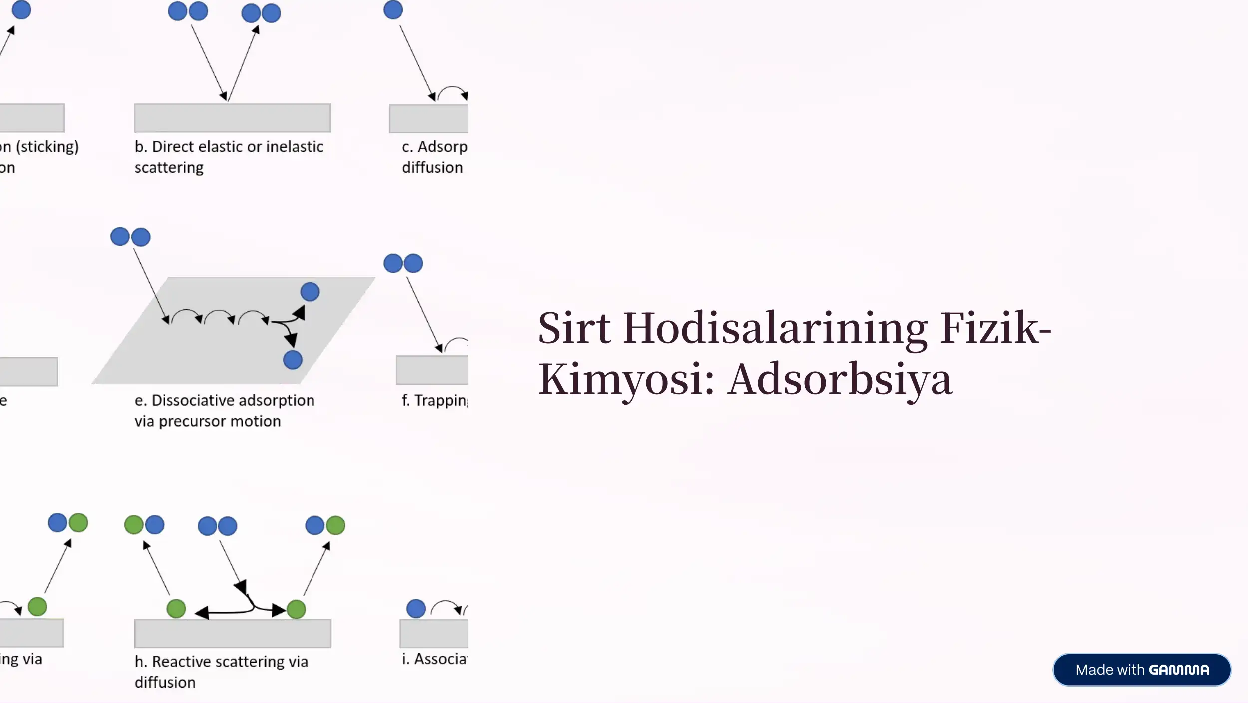 Sirt Hodisalarining Fizik-Kimyosi: Adsorbsiya