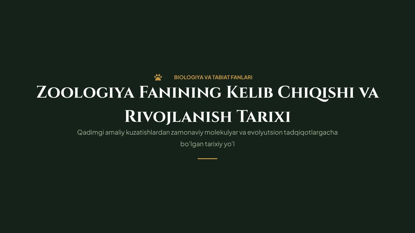 Zoologiya Fanining Kelib Chiqishi va Rivojlanish Tarixi