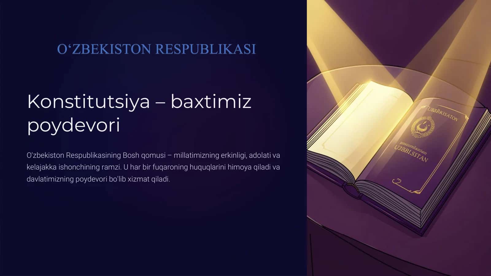 Konstitutsiya – baxtimiz poydevori