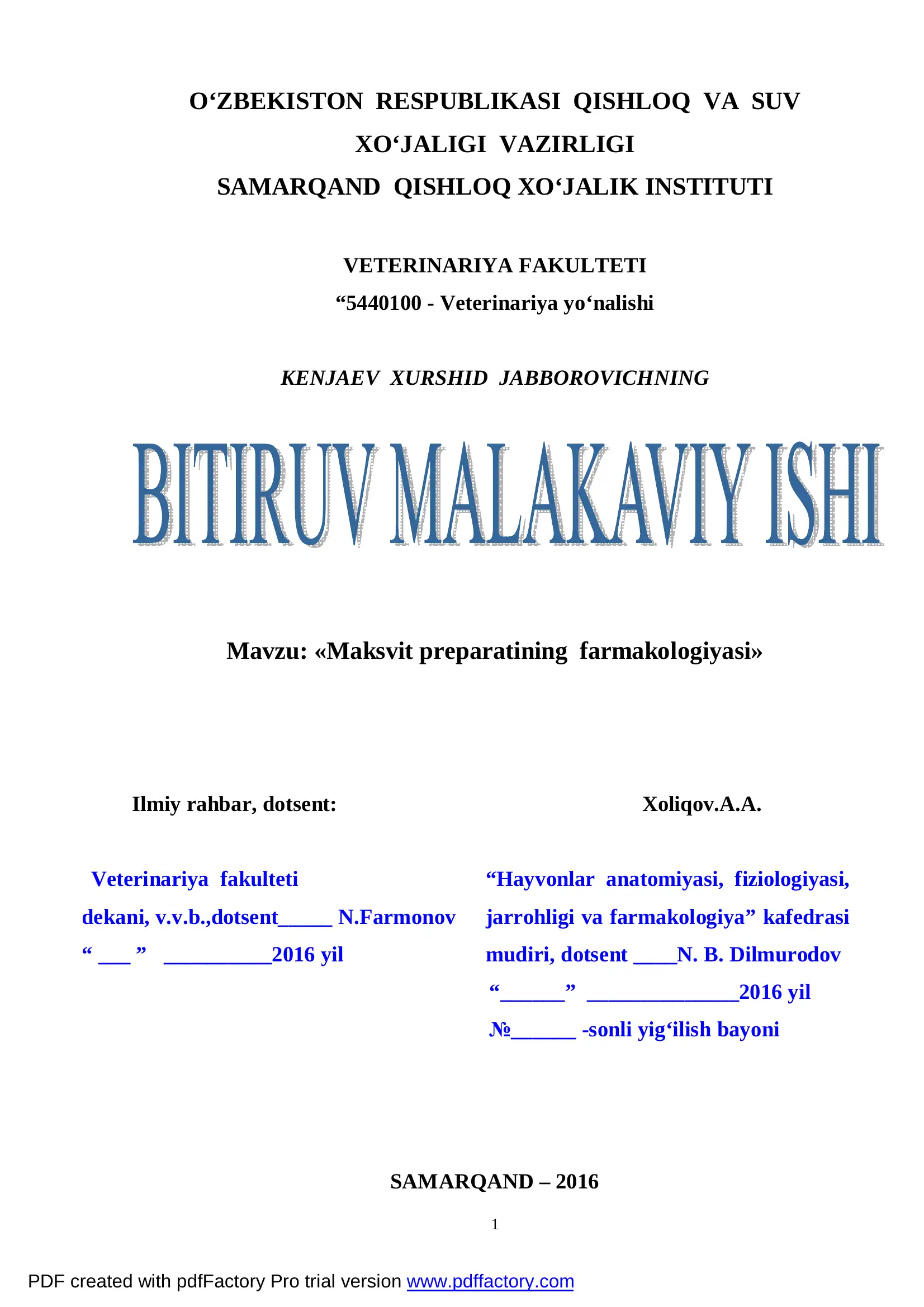 Maksvit preparatining farmakologiyasi
