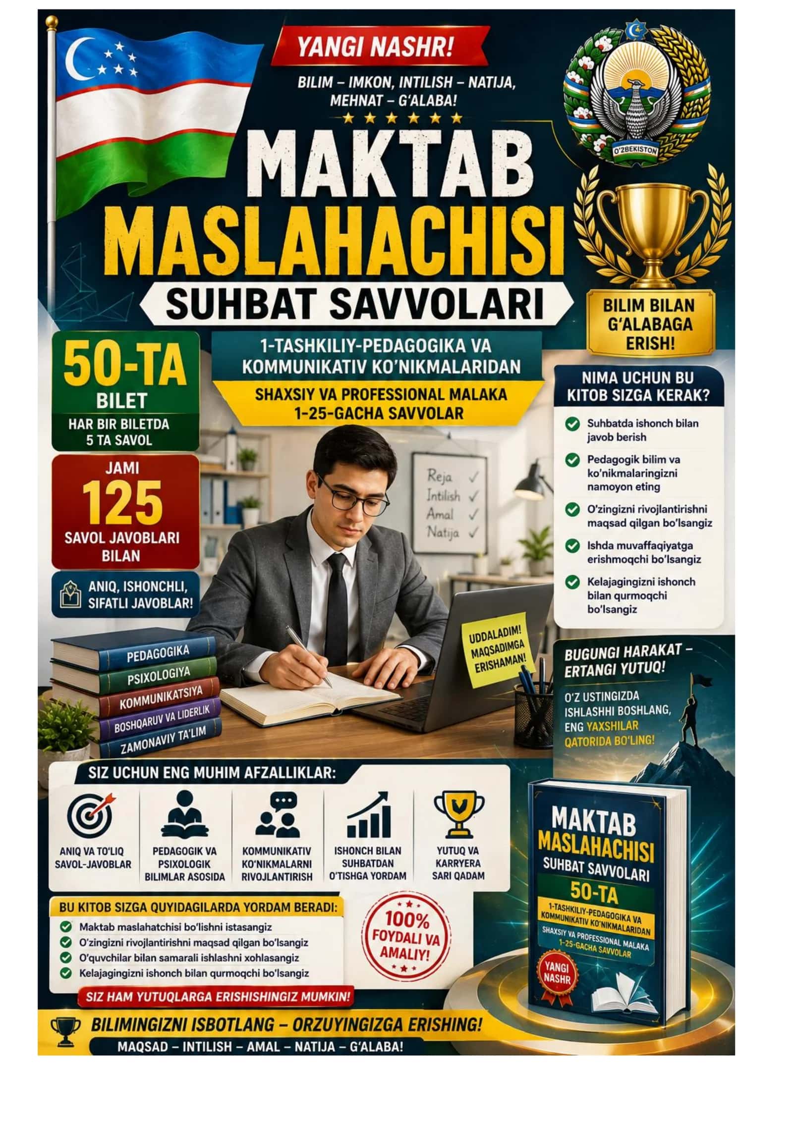 MAKTAB MASLAHATCHISI SUHBAT SAVOLLARI: 50-TA