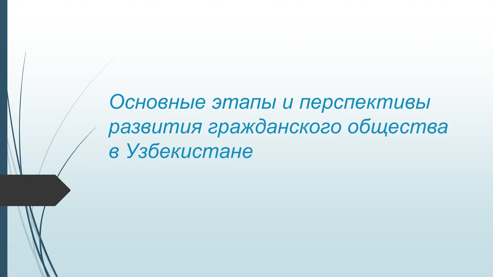 Основные этапы и перспективы  развития гражданского общества  в Узбекистане