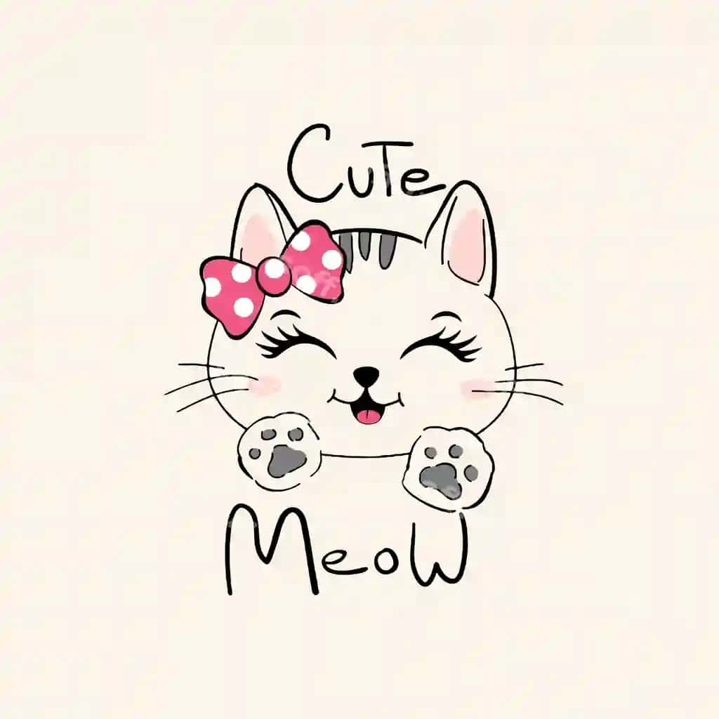 Bola kuchuk chiroyli kuchuk chizma vektor illustratsiyasi | Kitten cute cat sketch vector illustration