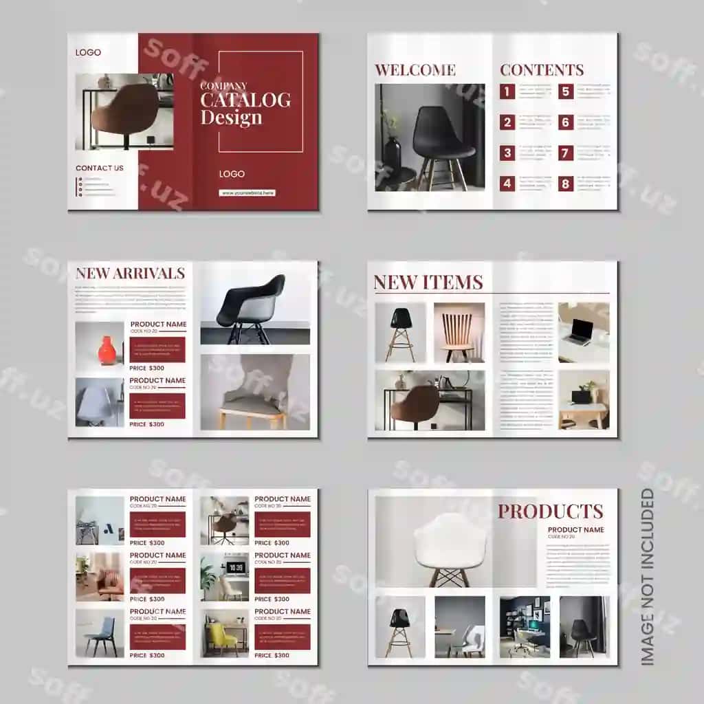 Mahsulot katalog dizayni o'n ikki sahifa katalog shablon dizayni | Product catalog design 12 pages catalogue template design 2