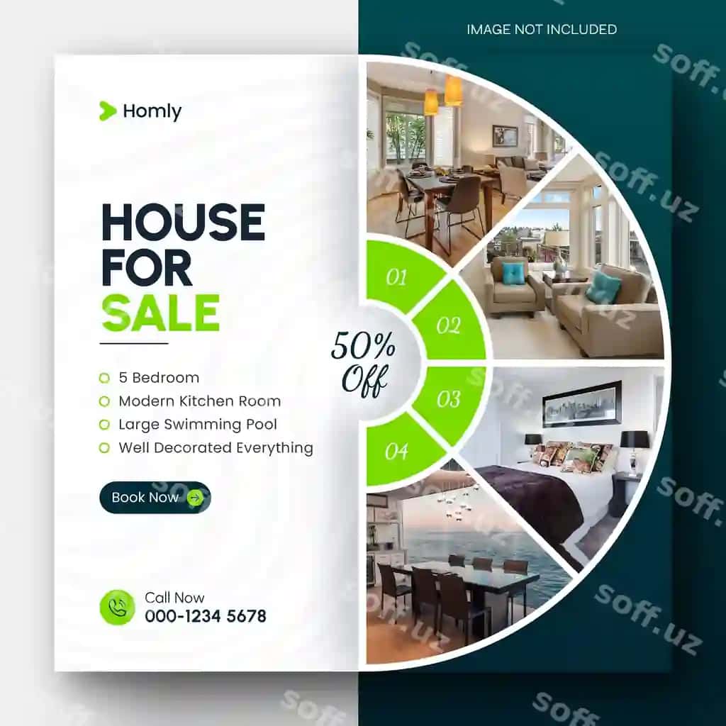 Mulk va binolarning biznesi uchun ijtimoiy tarmoqlar e'lonlari va veb baner dizayn shabloni | Real estate business social media post web banner design template