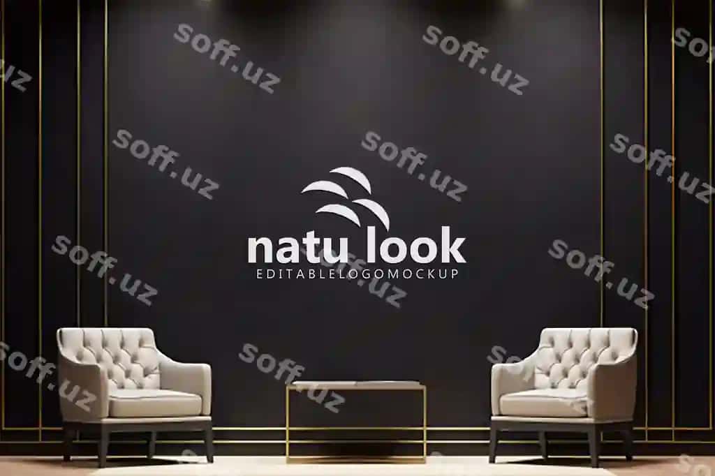 Qora devor oq stullar bilan qora devor natural degan belgi bilan | Black wall with white chairs black wall with sign that says natural
