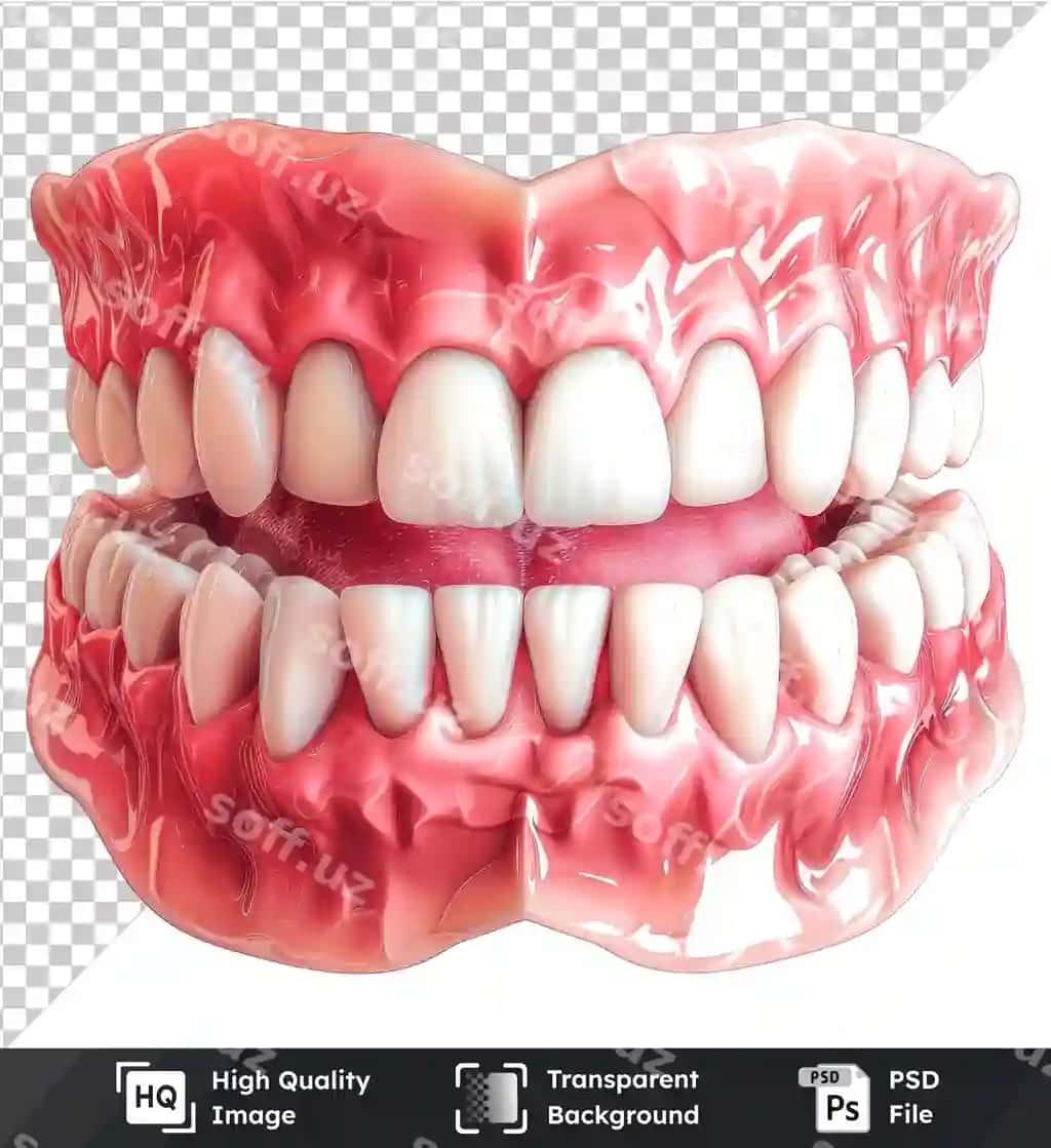Tishlar to'plami ajraltirilgan shaffof orqa fonda | Set teeth isolated transparent background