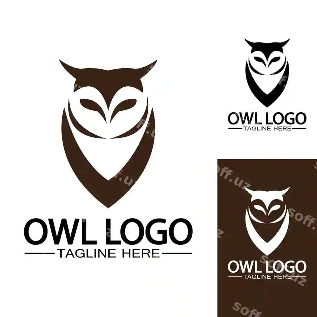 Boyo'g'li logotipi vektor shabloni | Owl logo vector template