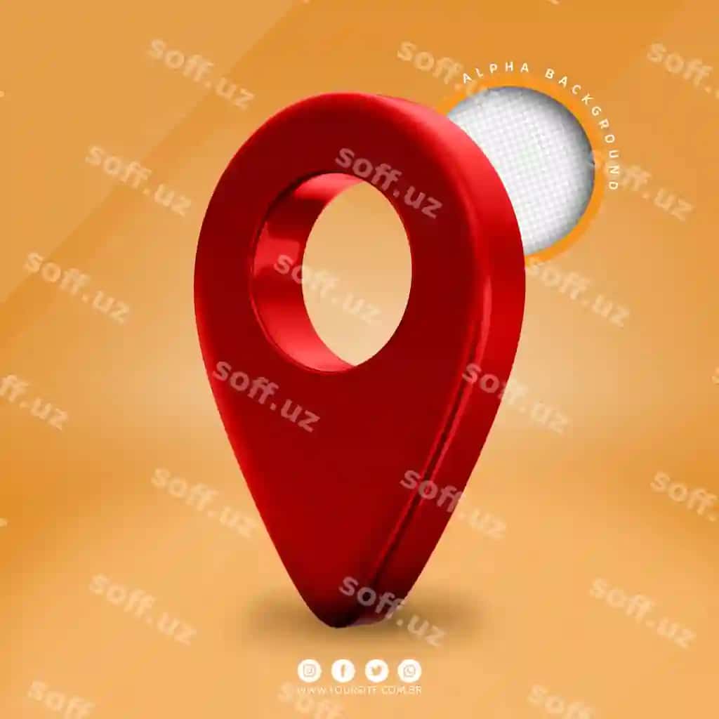 Qizil realistik 3 oʻlchovli xarita pin ukazateli ikonasi ajraltirilgan premium psd | Red realistic 3d map pin pointer icon isolated premium psd