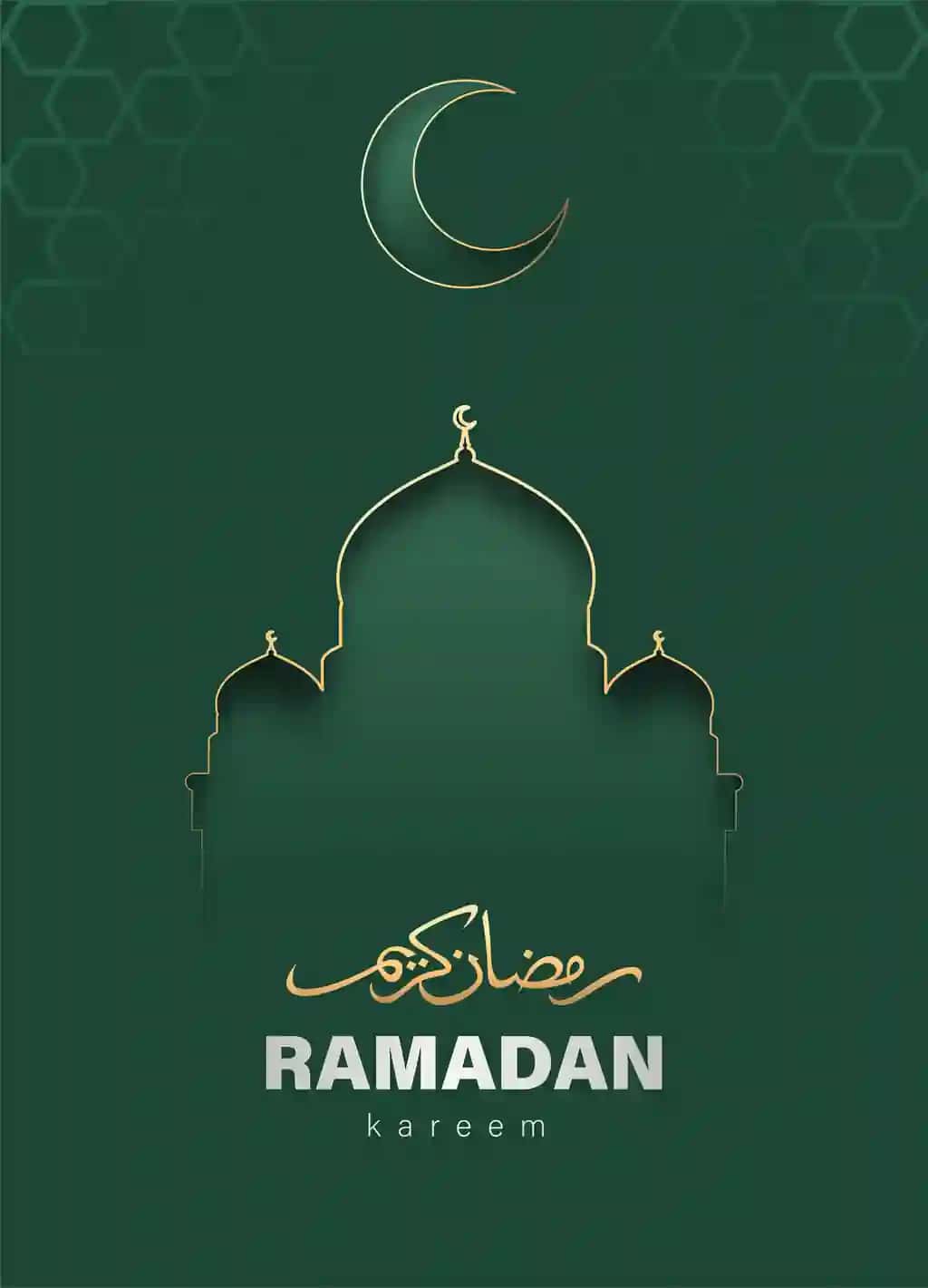Yashil fonda islomiy ramazon karimining oddiy dizayn shabloni | Simple design template ramadan kareem with green background islamic