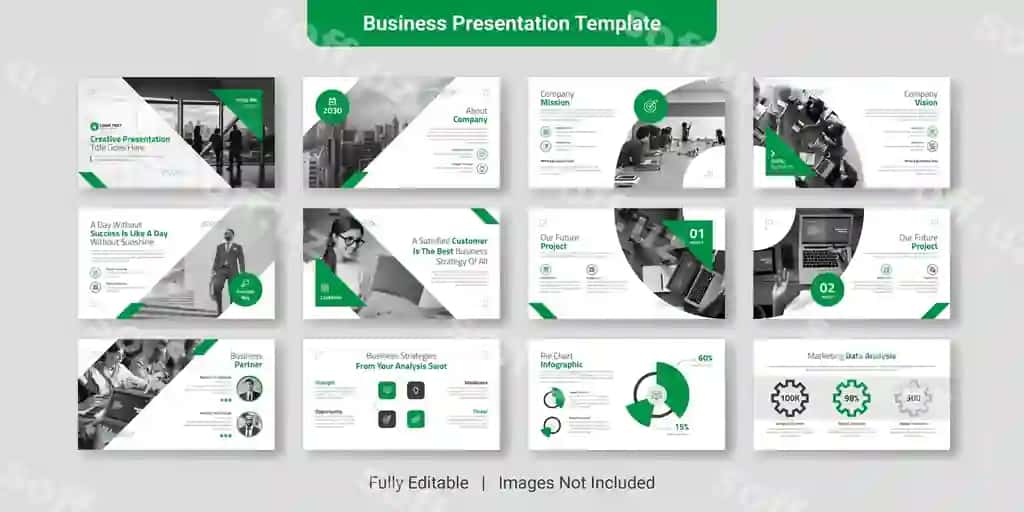 Ijodiy biznes taqdimoti slayd shablonlari dizayn to'plami | Creative business presentation slide template design set
