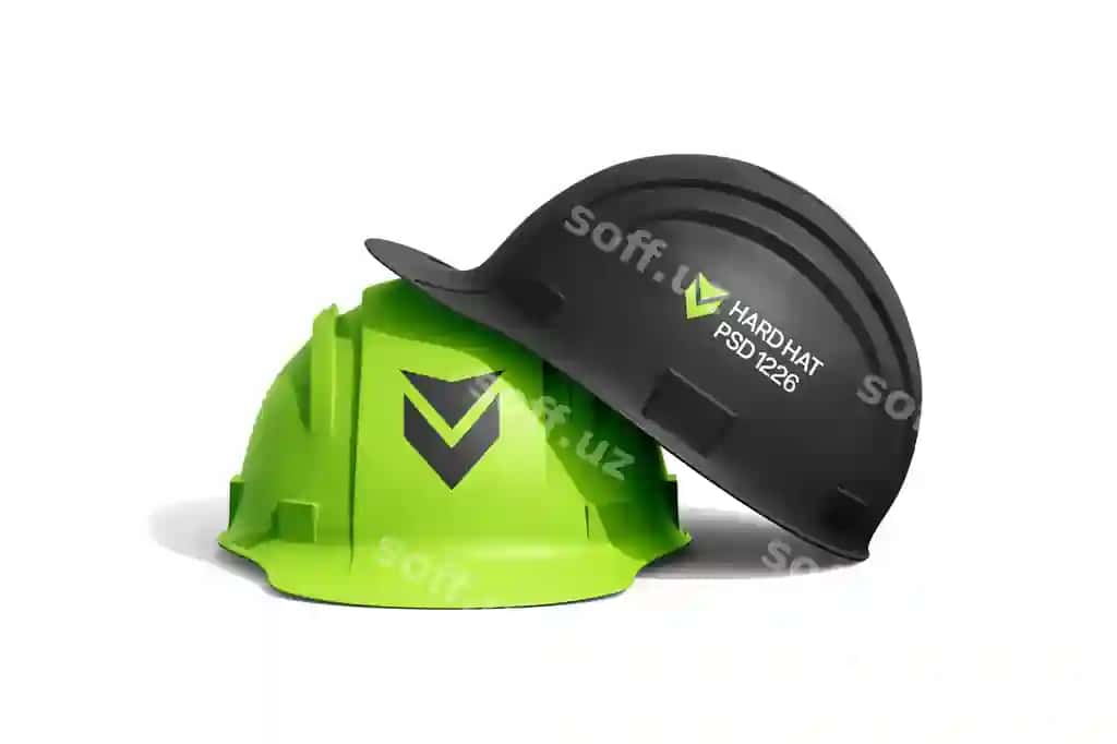 Haqiqiy xavfsizlik qurilish ishchisi qattiq dubulg'asining maketi | Realistic safety construction worker hard helmet mockup