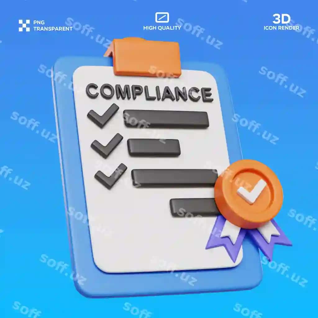 Psd moslashuvchanlik hisoboti 3d ilustratsiyasi | Psd compliance report 3d ilustration