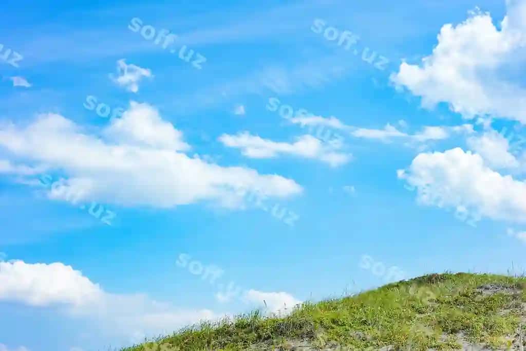 Chuqur quyoshli osmon yozgiri bulutlar ajoyib kun | Meadow sunny sky summer clouds fine day