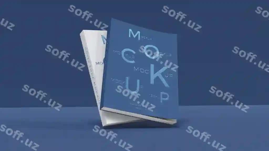 Kitob varaqi mockup dizayni | Book cover mockup design