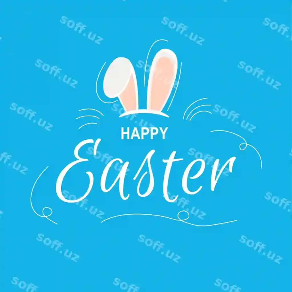 Paskha flyeri tulki bilan yorqin Paskha baneri tulki quloqlari bilan | Easter flyer with bunny bright easter banner with with rabbit ears