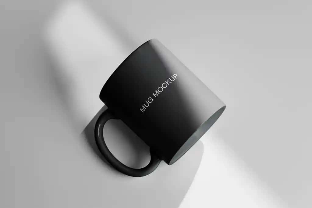 Yorug'lik effektli krujka maketi | Mug mockup with light effect