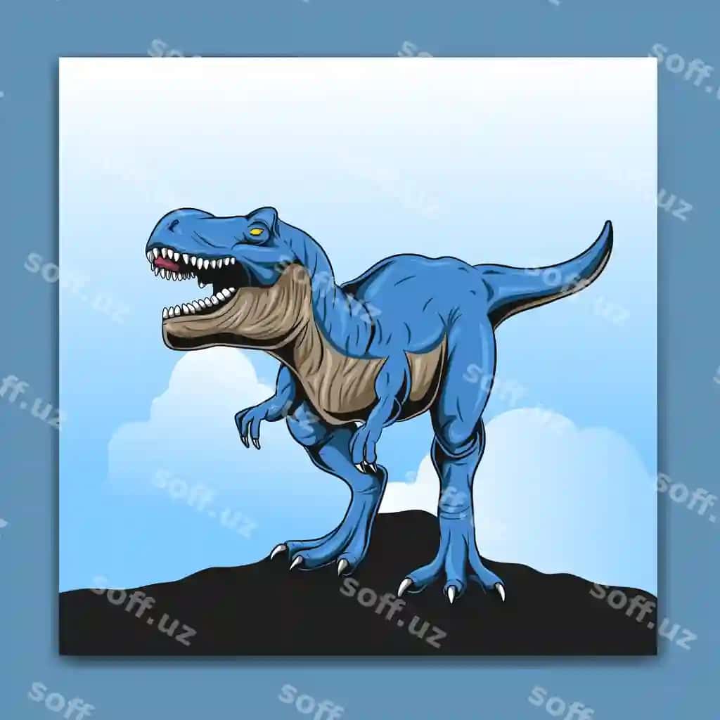 Tyrannosaurus rex vektor illustratsiyasi to'liq rangli | Tyrannosaurus rex vector illustration full color