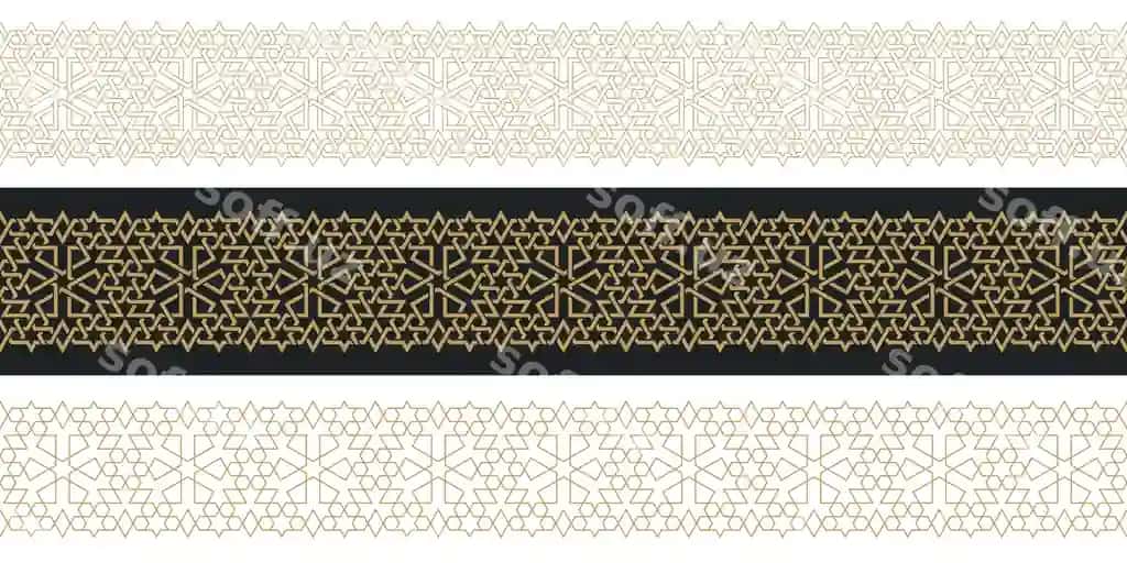 Choksiz zarbalar asl arab uslubidagi naqsh | Seamless strokes pattern authentic arabian style