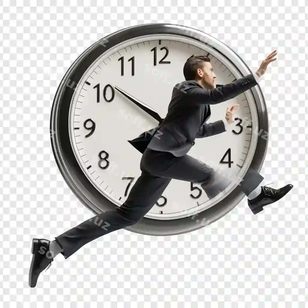 Vaqtga qarshi yugurayotgan odam | Man running against time