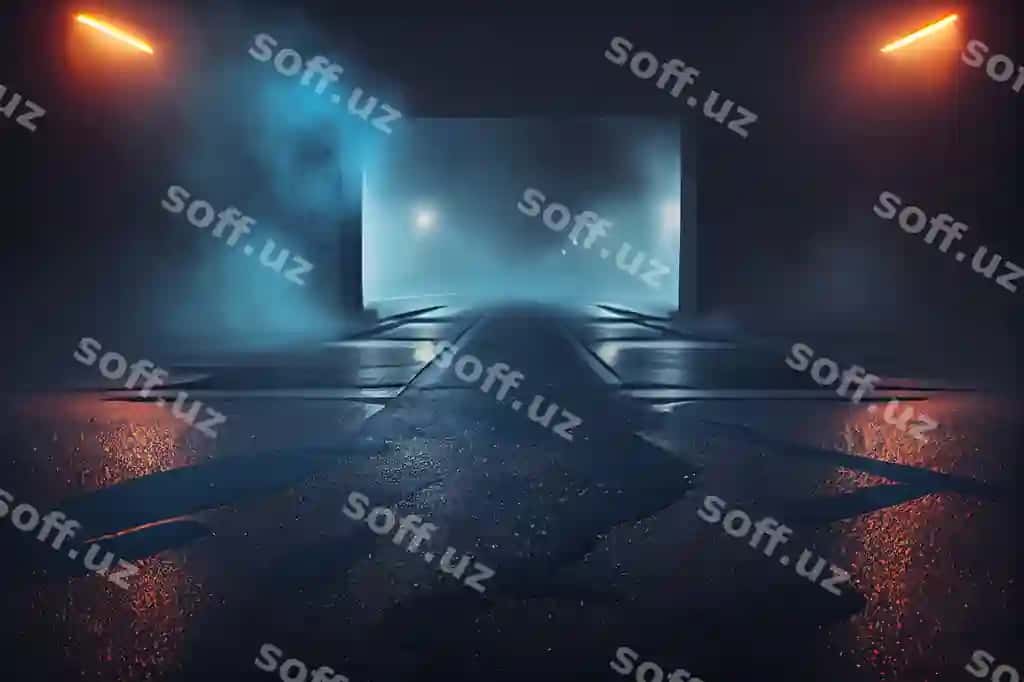 Chiqish parking lotdan kecha abstrakt orqa fonda | Exit from parking lot night abstract background