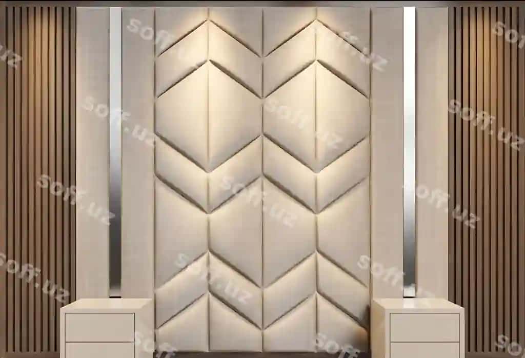 3d klassik devor paneli diamond naqshli pechatak | Wallpaper 3d classic wall panel with diamond pattern it