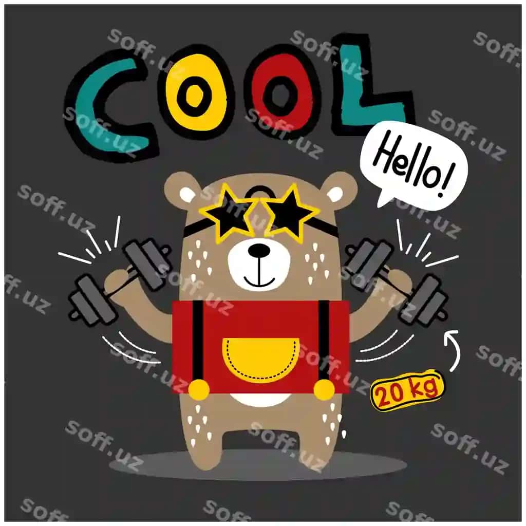 Mazali ayiq barbell kartunini chizish | Cool bear barbell funny animal cartoon