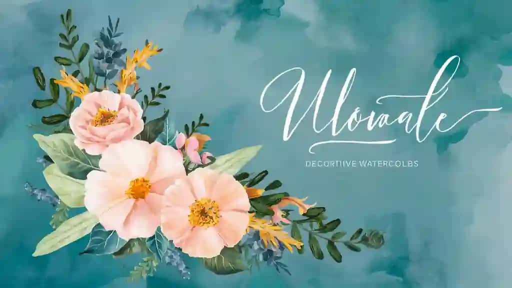 Afishada gul oq rangda yozilganligini ko'rsatadi | Poster flower show that it is written white