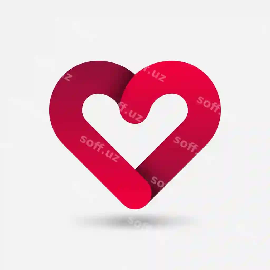 Qizil yurak sog'liqni saqlash belgisi | Red heart healthy care symbol