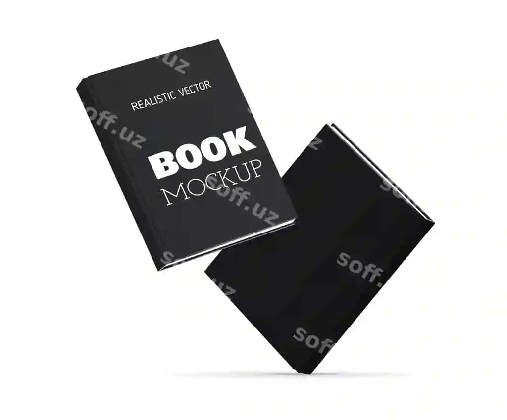 Kitoblar mockup realistik uslub | Books mockup realistic style