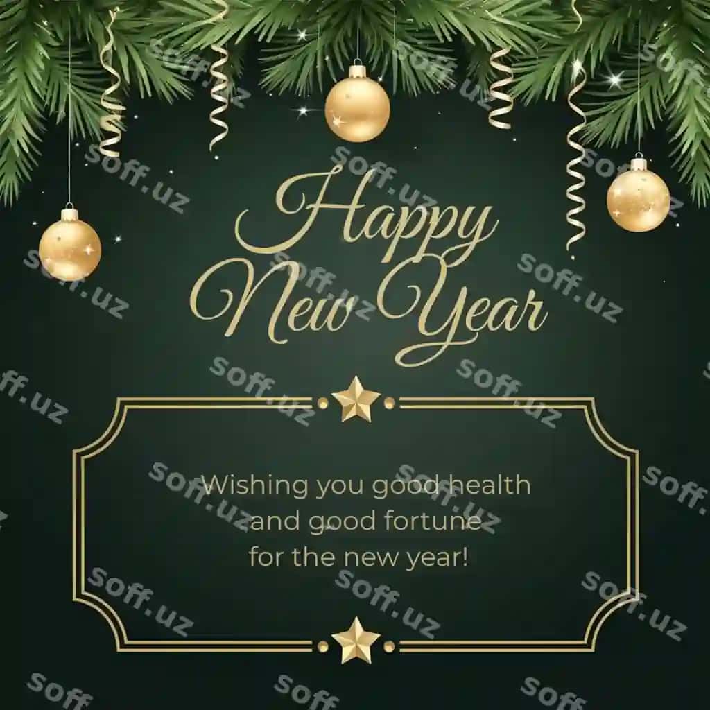 Yangi yil illustratsiyasi tipografiya harflari bilan Rojdestvo | Happy new year illustration with typography lettering christmas