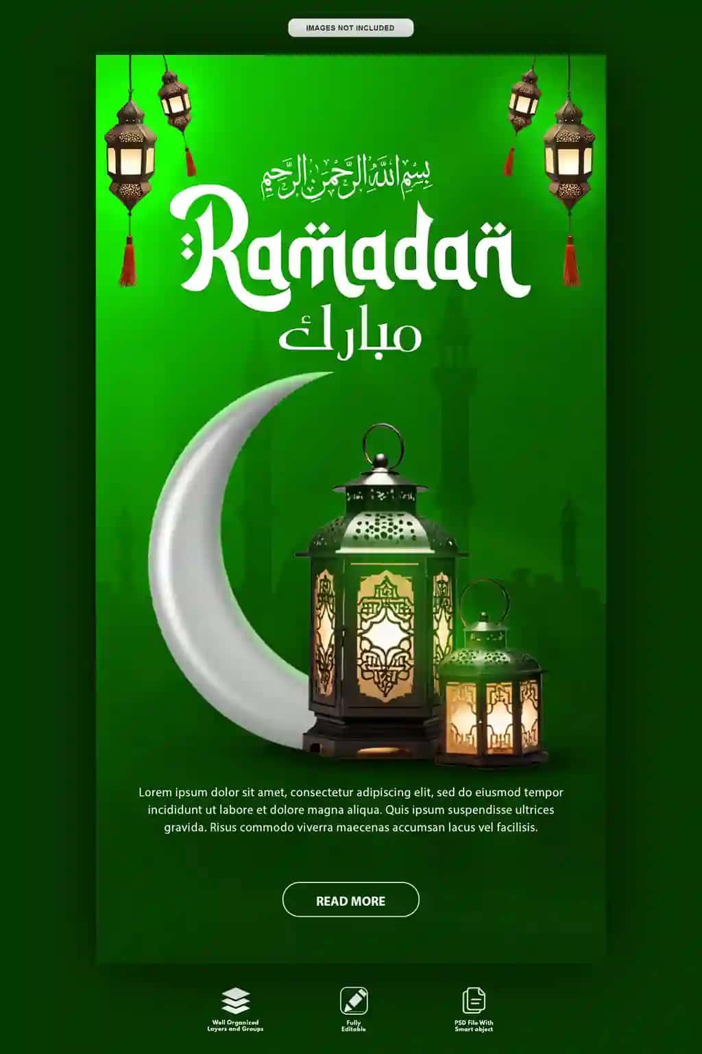 Ko'zni qamashtiruvchi Ramazon ijtimoiy media hikoyalari dizayni bepul psd | Eyecatching ramadan social media story designs free psd