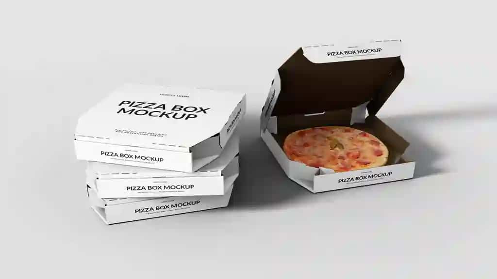 Qadoqlash pizza qutilari maketi | Packaging pizza boxs mockup