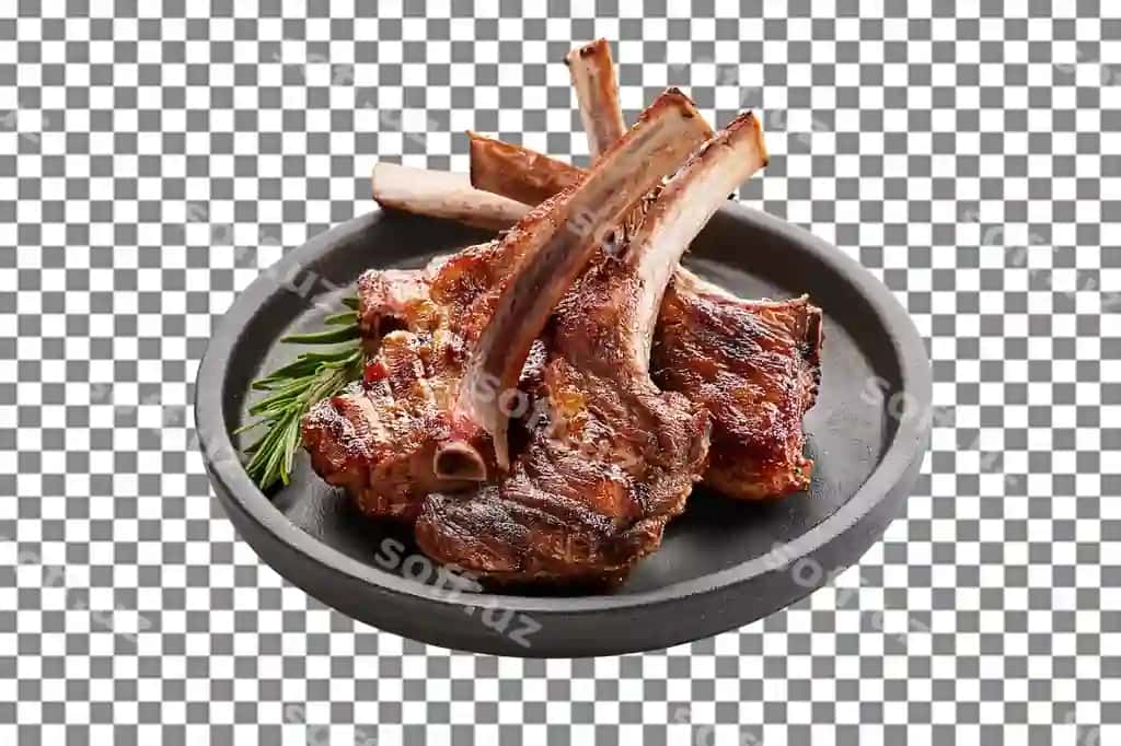 Tovoq bifteklari ovqatni yon sabzavot bilan to'ldiring | Plate steaks plate food with side vegetables