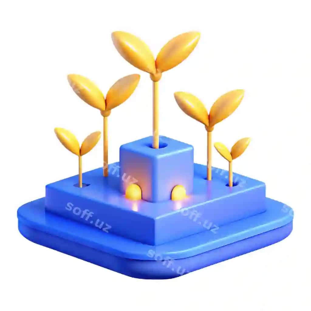 Ko'k kvadrat o'simliklar bilan. Ko'k quti "o'simlik" so'zi bilan. | Blue square with plants it blue box with word plant it
