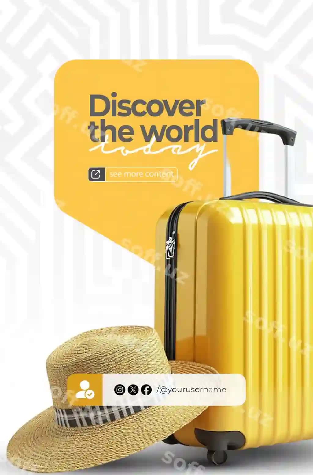 Sayohat ijtimoiy media Instagram hikoya post dizayni | Travel social media instagram story post design