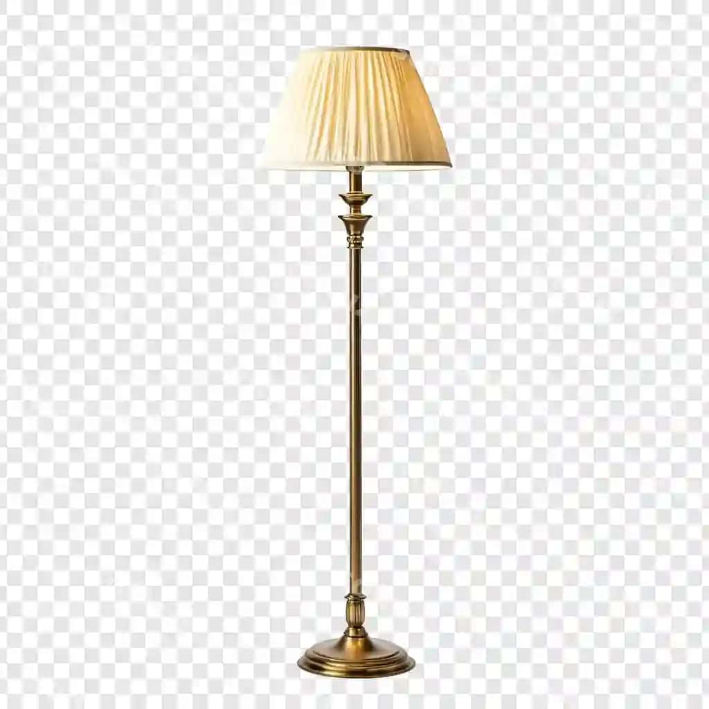Mato soyali oqlangan zamin chiroqi | Elegant floor lamp with fabric shade