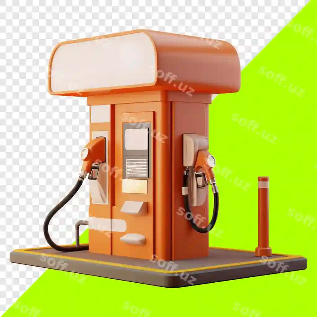 Yoqilgi stantsiyasi 3D dizayn uchun mos keladigan elementlar | Gas station 3d design suitable design elements