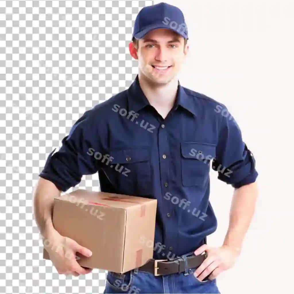 Yetkazib beruvchi bola shaffof fon | Delivery boy transparent background