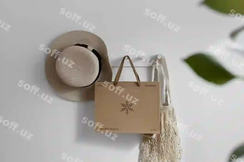 Qog'oz sumka namuna askar | Paper bag mockup hanger