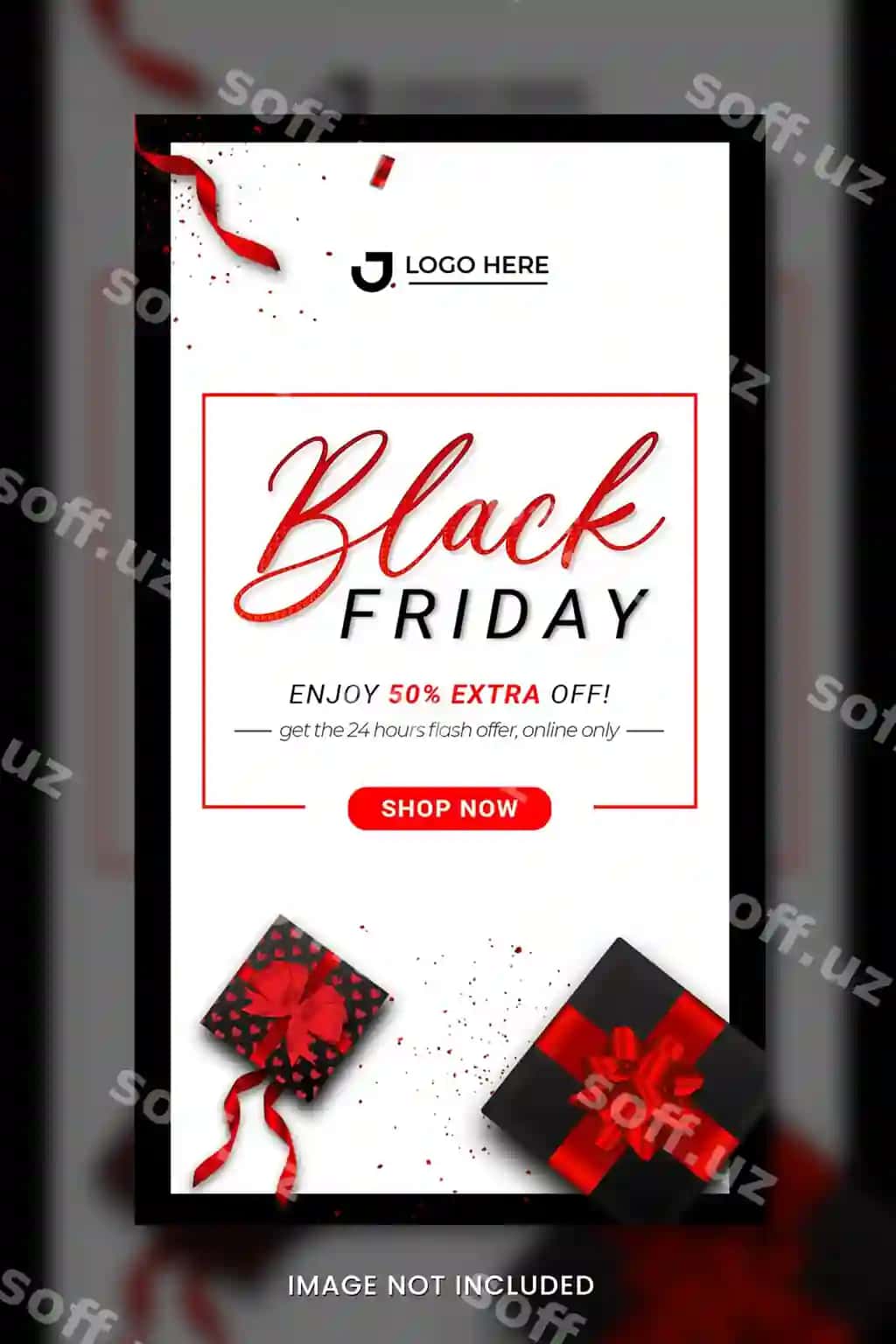 Chernaya pyatnitsa sotsial'nyye media baner | Black friday social media banner