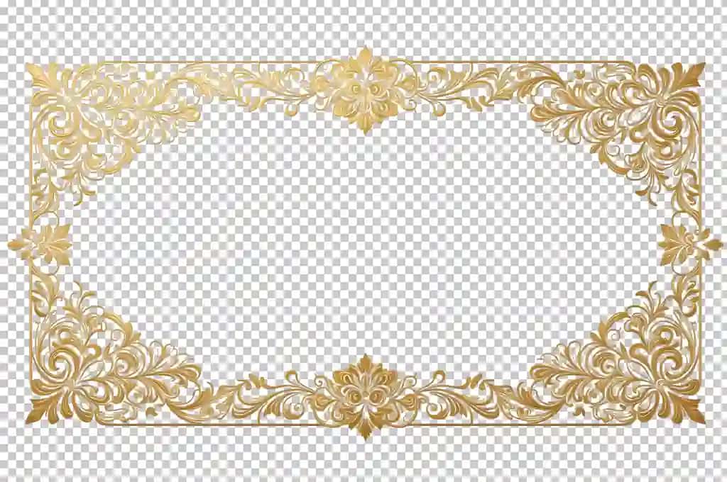 Tasvirlangan oltin ramka dizayni | Ornate gold frame design