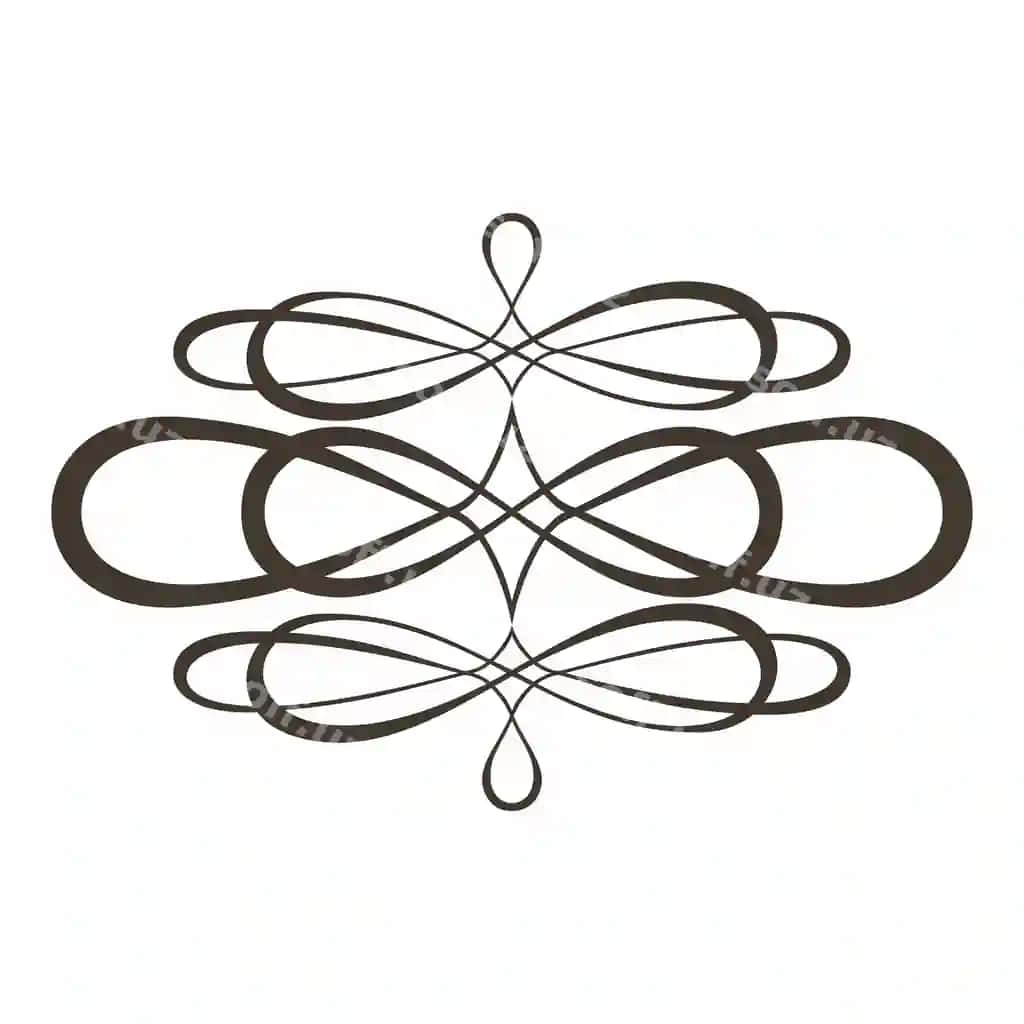 Qora-oq chizma dizayni so'z 'u' aytilgan | Black white drawing design that says word it