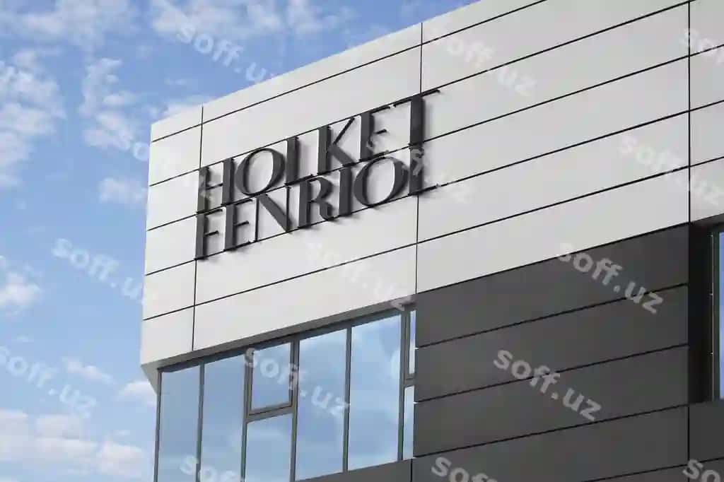 Logo maketi belgisi ofis jabhasi | Logo mockup sign office facade