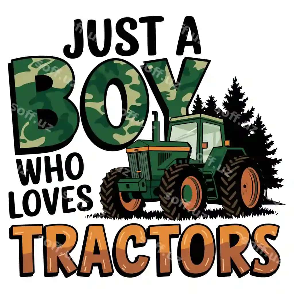 Faqat traktorlarni sevatanotgan bola | Just boy who loves tractors