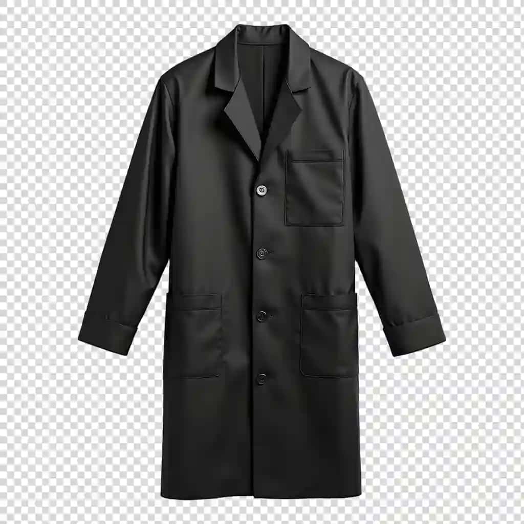 Oldi tugmali qora palto | Black coat with button front buttons front