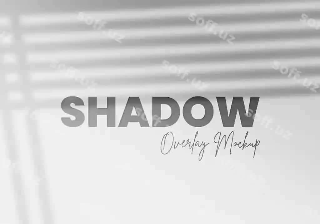 Derazadan soya ustki qismi effekti maketi | Shadow overlay effect mockup from window