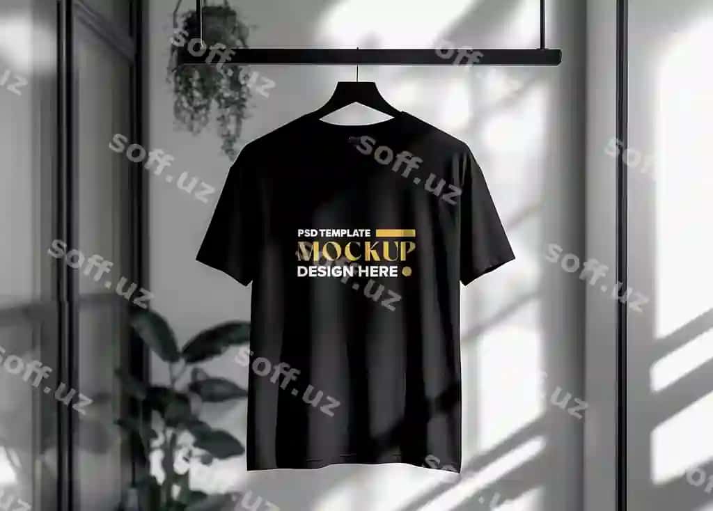 Minimalist qora futbolka maketlari moda dizaynlari | Minimalist black tshirt mockup fashion designs