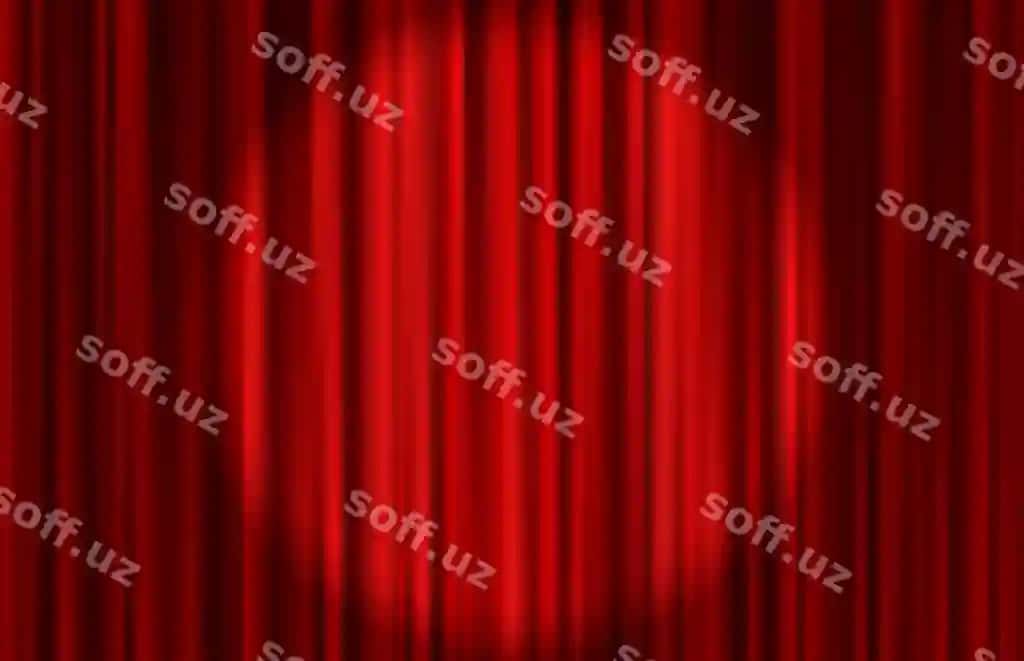 Yengil doira mavhum fon rasmi bilan baxmal qizil parda | Velvet red curtain with light circle abstract background illustration